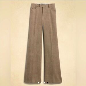 Banana Republic Lido Wide Leg Italian Wool Pants in Downtown Plaid Size 2P NWT